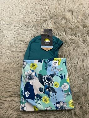 Turtle Fur Kids Reversible Floral Neck Warmer - Teal Multi
